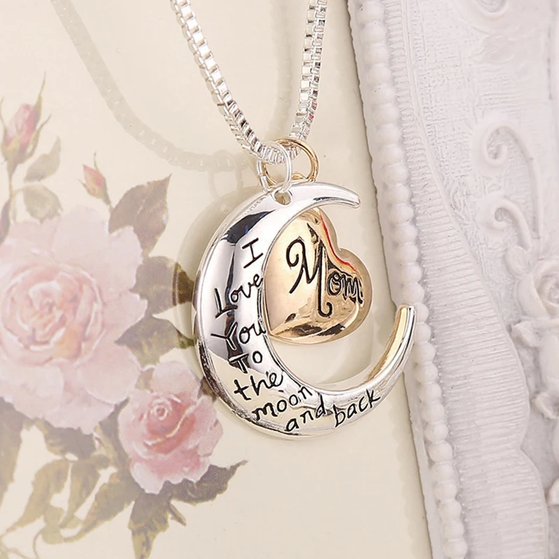 Heart Pendant Necklace Jewelry I Love You To The Moon Back Letter Mom Necklaces For Women Mother Day Gift Fashion Necklace
Heart Pendant Necklace Jewelry I Love You To The Moon Back Letter Mom Necklaces For Women Mother Day Gift Fashion Necklace