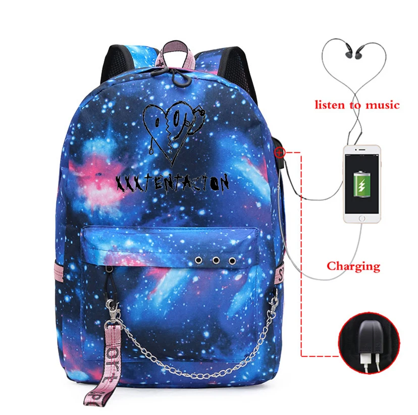 XXXTentacion My Heart Hurts Women Backpack Teenage Girls School Shoulder Bags Female Vintage Ladies Girls Schoolbag Sac A Dos
XXXTentacion My Heart Hurts Women Backpack Teenage Girls School Shoulder Bags Female Vintage Ladies Girls Schoolbag Sac A Dos