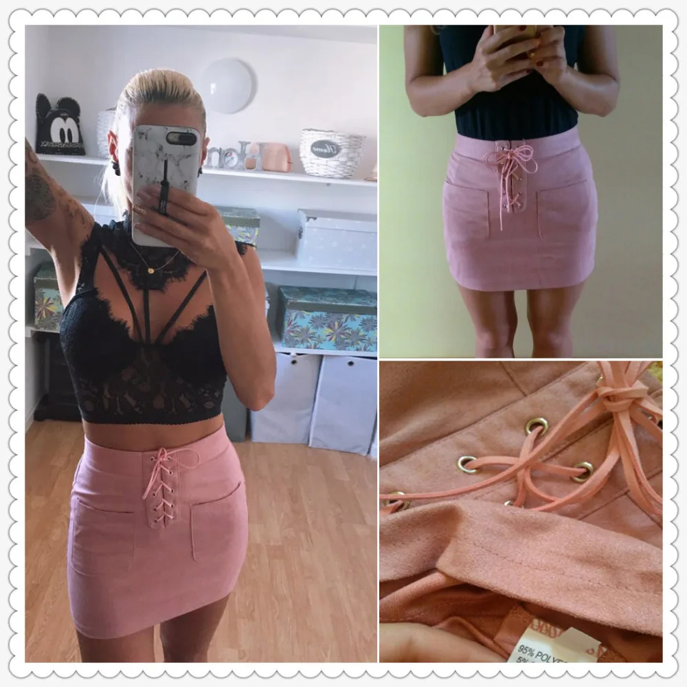 Lace-Up Pockets Yellow Pink Casual Women Suede Skirts High Waist Tube Bodycon Mini Skirts 
Lace-Up Pockets Yellow Pink Casual Women Suede Skirts High Waist Tube Bodycon Mini Skirts