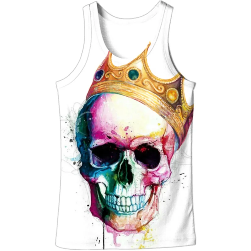 2021 3D Tank Tops Men Crown Color Skull 3D Print Singlet Vest Sleeveless Summer Casual Streetwear Tops Plus Size 5XL
2021 3D Tank Tops Men Crown Color Skull 3D Print Singlet Vest Sleeveless Summer Casual Streetwear Tops Plus Size 5XL