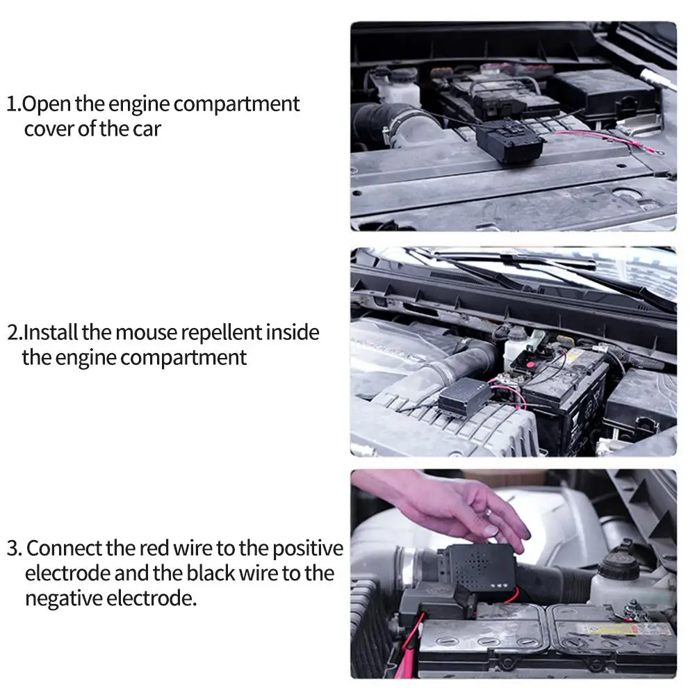Mouse Expeller Ultrasonic Electronic Car Engine Compartment Keep Rodent Marten Away Anti-Mouse Device Cockroach
Mouse Expeller Ultrasonic Electronic Car Engine Compartment Keep Rodent Marten Away Anti-Mouse Device Cockroach