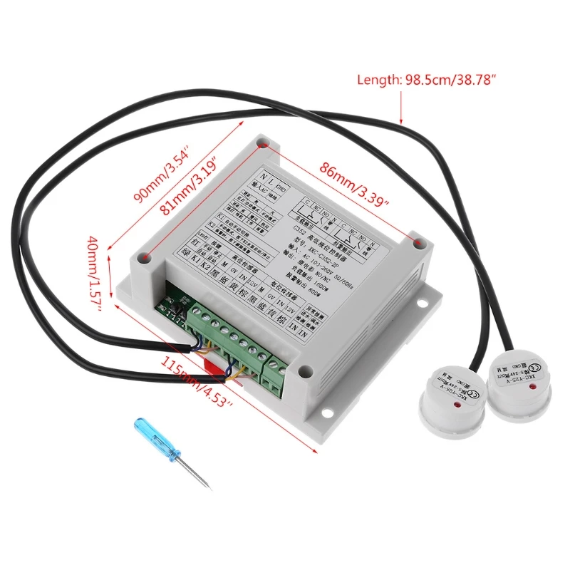 High And Low Liquid Level Intelligent Controller With 2 Non-contact Sensor Module Automatic Control Liquid Water Level Tool
High And Low Liquid Level Intelligent Controller With 2 Non-contact Sensor Module Automatic Control Liquid Water Level Tool