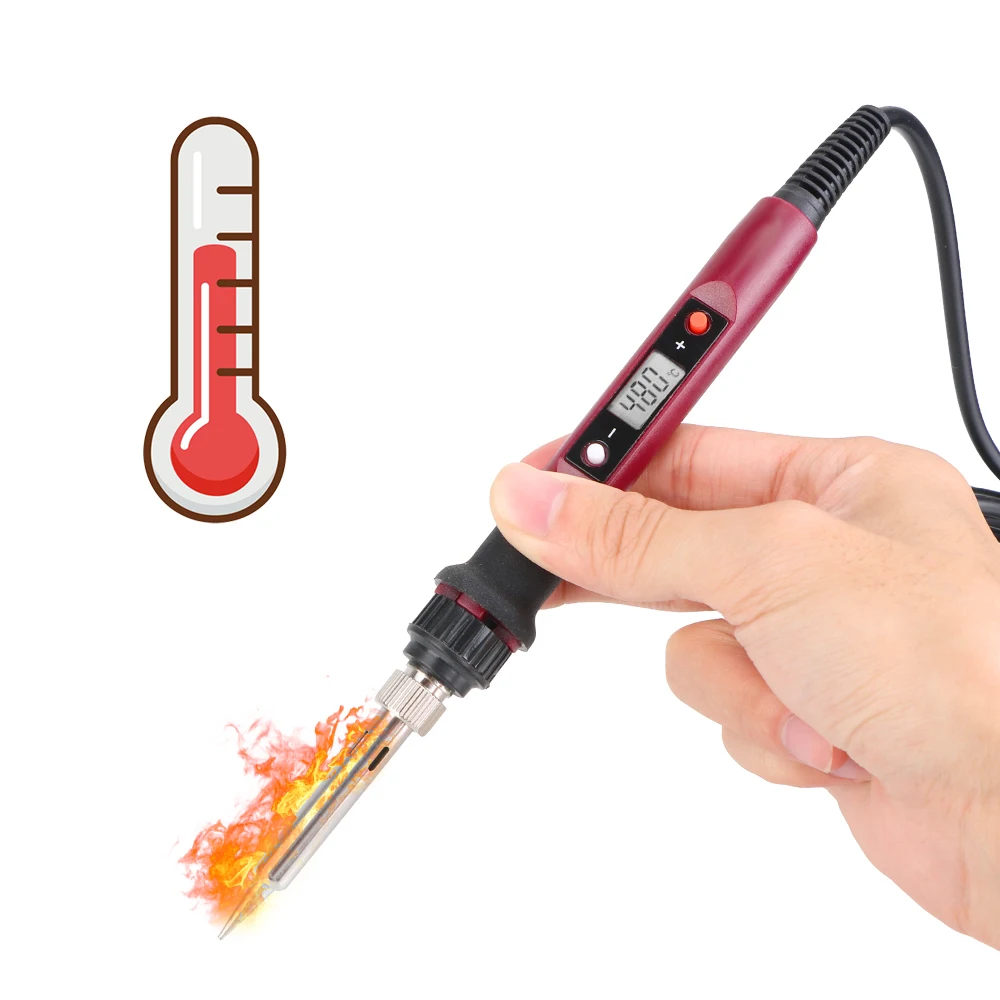 LCD Digital Display Ceramic Heater Soldering Tips US/EU/UK Plug 80W Temperature Adjustable Welding Tool Electric Soldering Iron
LCD Digital Display Ceramic Heater Soldering Tips US/EU/UK Plug 80W Temperature Adjustable Welding Tool Electric Soldering Iron
