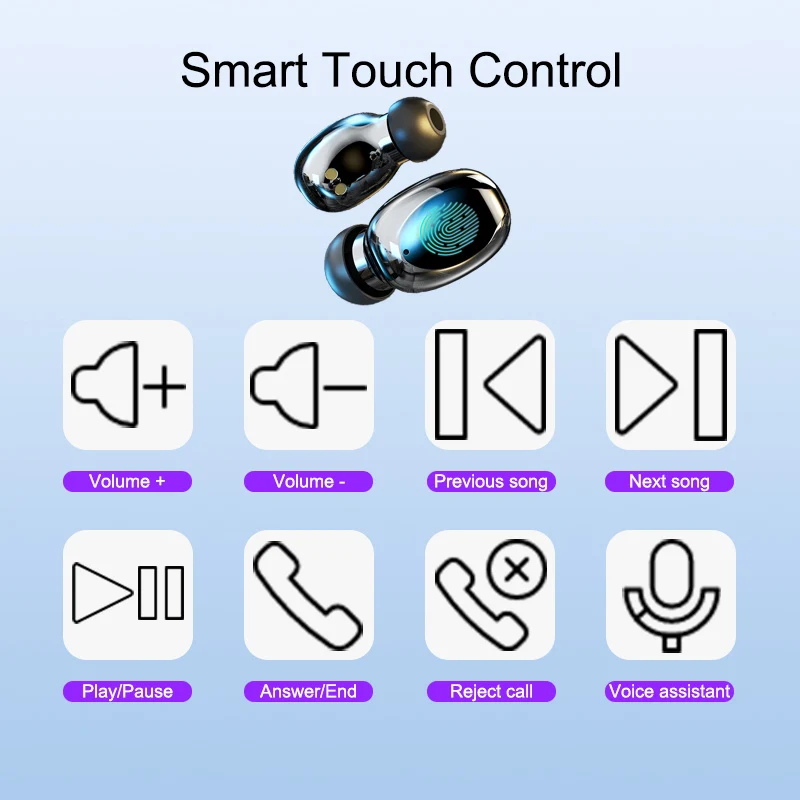 Беспроводные Bluetooth-наушники с зарядным футляром и шумоподавлением | Электроника