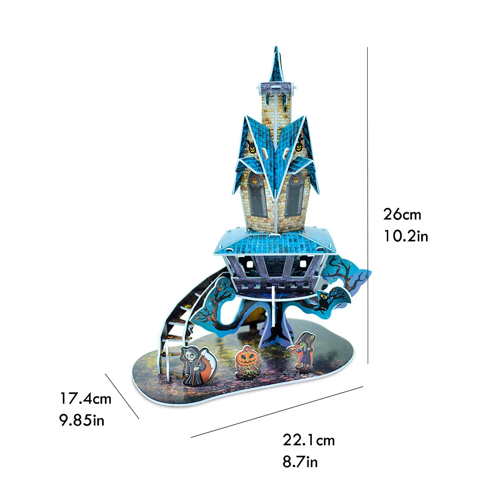 Diy Children Halloween Puzzle Gift 3D Three-Dimensional Castle Puzzle Paper Model Learning Education Toys Building Kits Puzzles
Diy Children Halloween Puzzle Gift 3D Three-Dimensional Castle Puzzle Paper Model Learning Education Toys Building Kits Puzzles