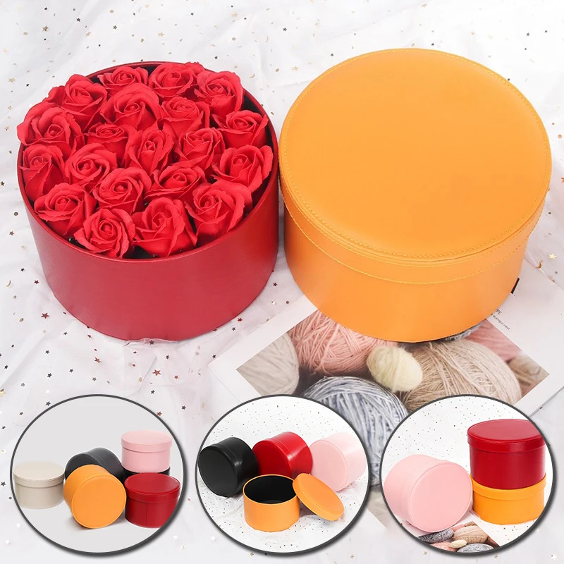 Leather Round Hug Bucket Flower Gift Box Valentine'S Day Christmas Hand-Held Flower Gift Box Party Gift Flower Box
Leather Round Hug Bucket Flower Gift Box Valentine'S Day Christmas Hand-Held Flower Gift Box Party Gift Flower Box