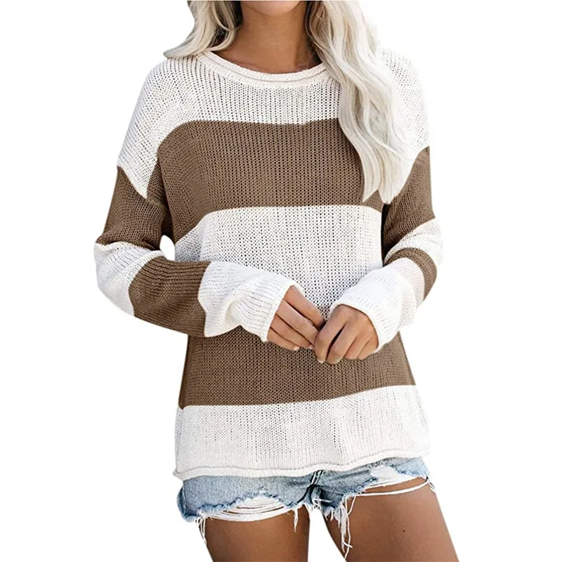 2020 Women's new sweater striped Round neck long sleeve pullover sweater for women Harajuku style simple wn*
2020 Women's new sweater striped Round neck long sleeve pullover sweater for women Harajuku style simple wn*