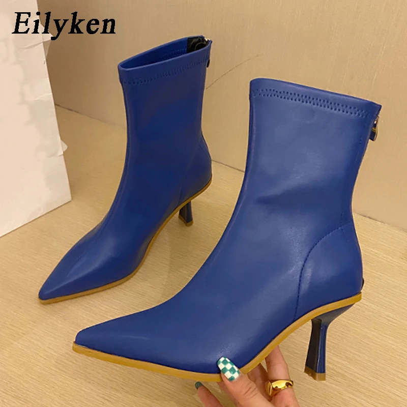 Eilyken/Новинка; Модные ботильоны с острым носком; Короткие ботинки; Новинка; Зимняя женская обувь на высоком тонком каблуке; Размеры 35-39
Eilyken/Новинка; Модные ботильоны с острым носком; Короткие ботинки; Новинка; Зимняя женская обувь на высоком тонком каблуке; Размеры 35-39