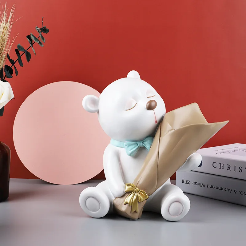 Nordic creative resin crafts ornaments bear bouquet decoration ornaments modern minimalist home living room creative ornaments
Nordic creative resin crafts ornaments bear bouquet decoration ornaments modern minimalist home living room creative ornaments