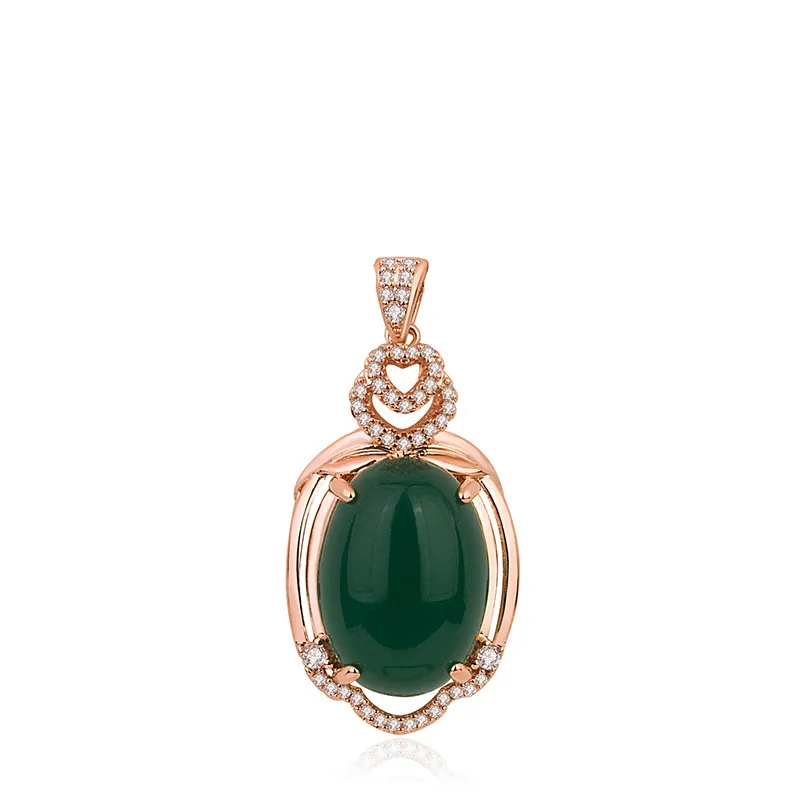 14K Rose Gold Emerald Pendant 45 Cm Necklace for Women Real Jade Gemstone Pierscionki Green Emerald Pendant Bizuteria Females
14K Rose Gold Emerald Pendant 45 Cm Necklace for Women Real Jade Gemstone Pierscionki Green Emerald Pendant Bizuteria Females