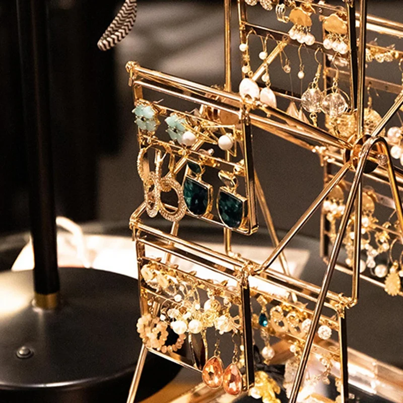 Ferris Wheel Desktop Earrings Jewelry Stand Display Stand Nail Storage Ring Necklace Home Decoration Accessories
Ferris Wheel Desktop Earrings Jewelry Stand Display Stand Nail Storage Ring Necklace Home Decoration Accessories