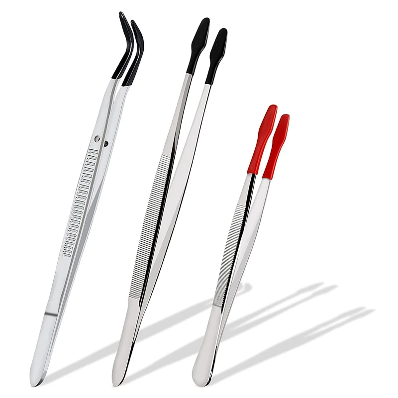 3Pcs Tweezers Precision Set Coated Long Tweezers, for Craft Laboratory Industry Hobby Tweezers Pliers Jewelry Tools
3Pcs Tweezers Precision Set Coated Long Tweezers, for Craft Laboratory Industry Hobby Tweezers Pliers Jewelry Tools