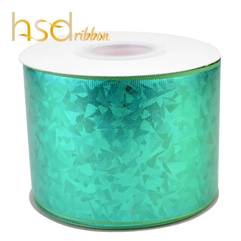 HSDRibbon 75mm 3inch Green Glass laser foil grosgrain ribbon
HSDRibbon 75mm 3inch Green Glass laser foil grosgrain ribbon