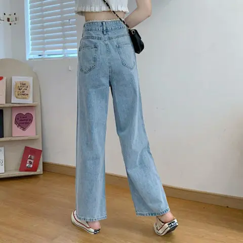 2021 summer lace wide leg jeans women loose Korean student high waist dad straight tube show thin versatile trend
2021 summer lace wide leg jeans women loose Korean student high waist dad straight tube show thin versatile trend