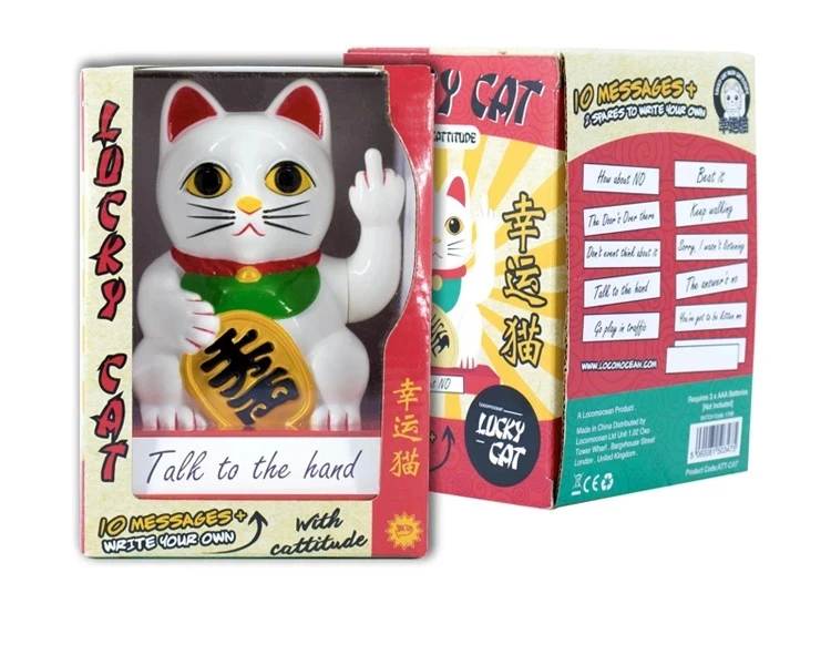 Lucky Cat WITH ATTITUDE Funny Middle Finger Lucky Cat Shaking Hands Lucky Cat Fortune Crafts Figurines Novelty Gift Home Decor
Lucky Cat WITH ATTITUDE Funny Middle Finger Lucky Cat Shaking Hands Lucky Cat Fortune Crafts Figurines Novelty Gift Home Decor