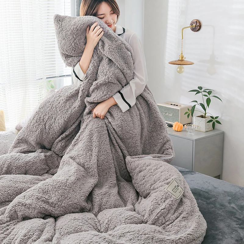 Duvet Cover Solid Color Fleece PillowcaseBedding Cover No Sheet Home Textiles Gray Winter Quilt Cover Soft Warm Lamb Cashmere
Duvet Cover Solid Color Fleece PillowcaseBedding Cover No Sheet Home Textiles Gray Winter Quilt Cover Soft Warm Lamb Cashmere