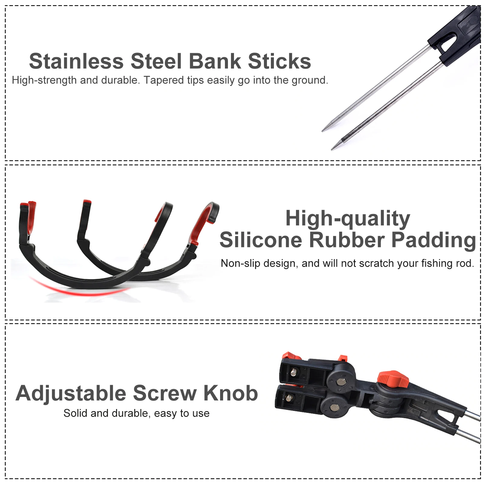 Universal Fishing Rod Holder Stand Angle Adjustable Aluminum Alloy Bracket Fishing Rod Stents Holder Fishing Tackle Accessory
Universal Fishing Rod Holder Stand Angle Adjustable Aluminum Alloy Bracket Fishing Rod Stents Holder Fishing Tackle Accessory