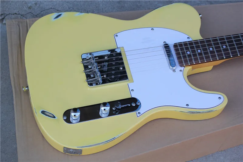 2021 new custom electric guitar factory, retro yellow, rosewood fingerboard, mass customization
2021 new custom electric guitar factory, retro yellow, rosewood fingerboard, mass customization