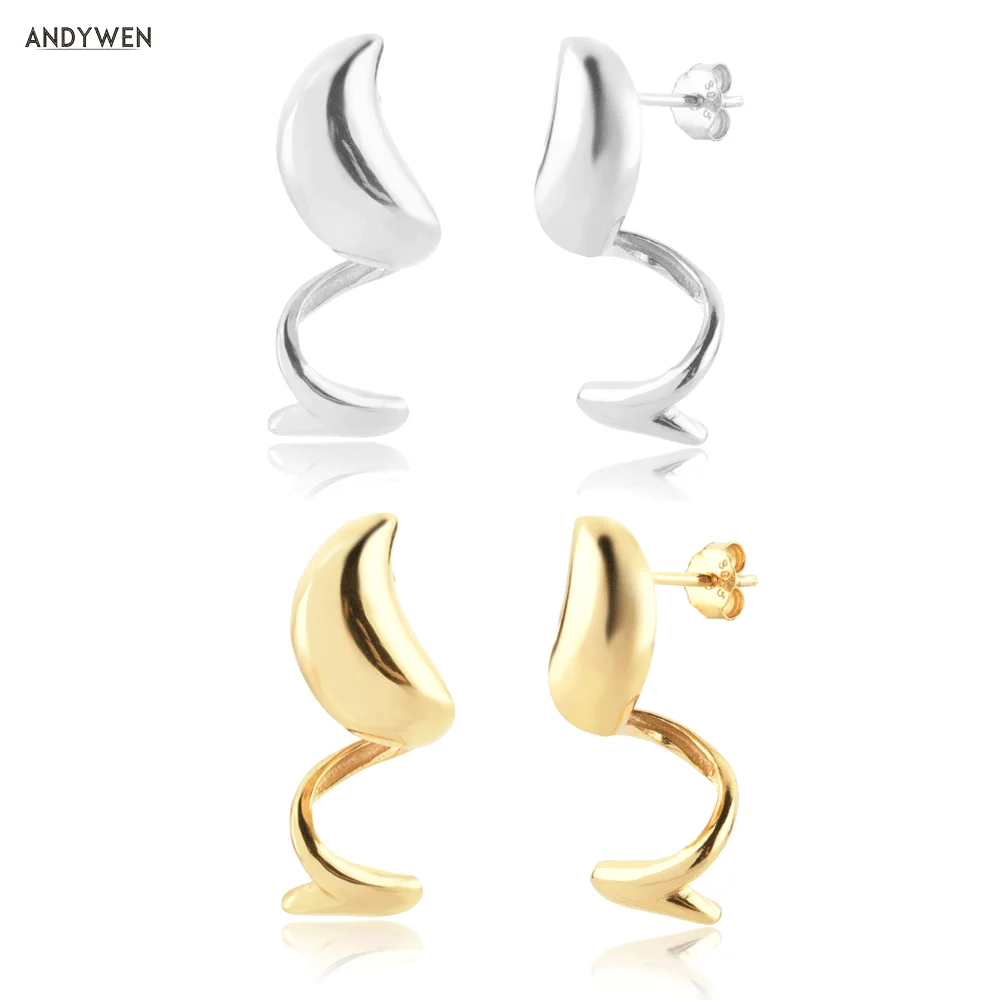 ANDYWEN 925 пробы Серебряный винт, витой цвет, шпильки, серьги, ювелирные изделия для женщин, роскошные украшения для вечерние
ANDYWEN 925 пробы Серебряный винт, витой цвет, шпильки, серьги, ювелирные изделия для женщин, роскошные украшения для вечерние