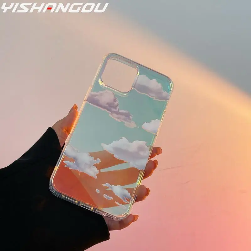 Glossy Laser Clouds IMD Soft Clear Case For iPhone 12 Pro Max 11 Pro Max XR XS X 8 7 Plus SE 2020 Shockproof Case Cover Funda
Glossy Laser Clouds IMD Soft Clear Case For iPhone 12 Pro Max 11 Pro Max XR XS X 8 7 Plus SE 2020 Shockproof Case Cover Funda