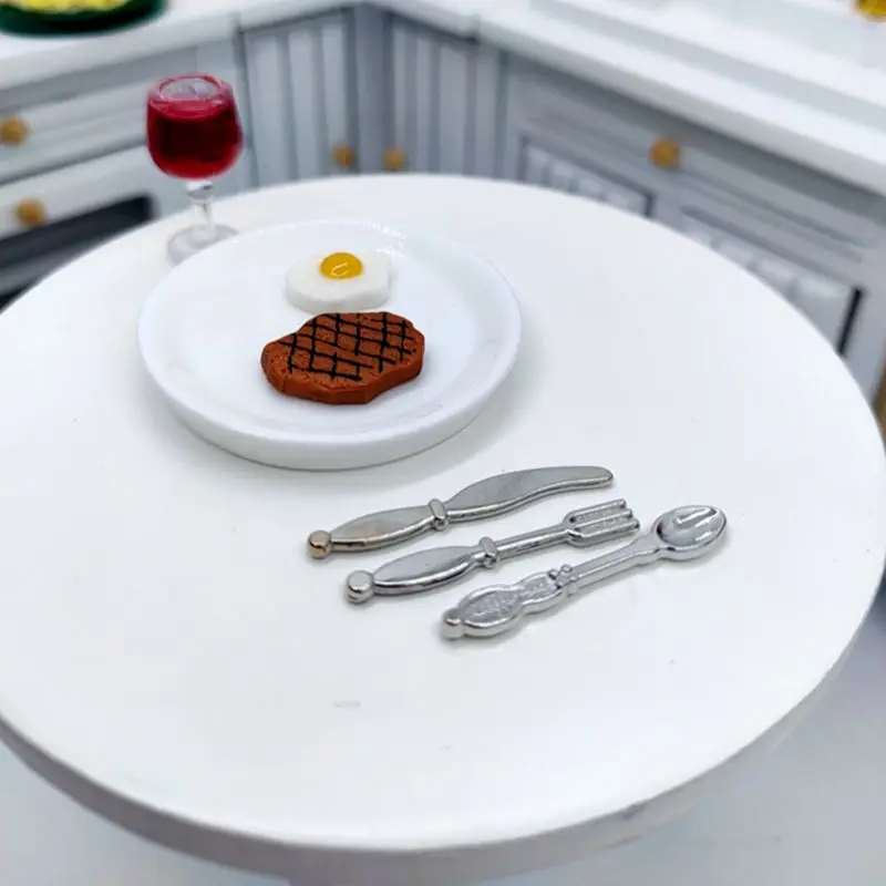 Doll House Kitchen Furniture Doll Miniature Tableware Knife Fork Set for1/12 bjd Doll Accessories Set Play House Kids Gift DIY
Doll House Kitchen Furniture Doll Miniature Tableware Knife Fork Set for1/12 bjd Doll Accessories Set Play House Kids Gift DIY