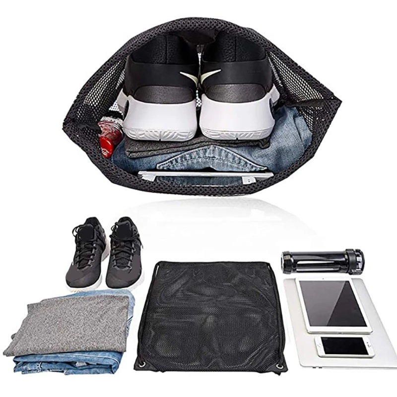 Heavy Duty Mesh Drawstring Bag, Sport Equipment Storage Bag for Beach, Swimming LX9F
Heavy Duty Mesh Drawstring Bag, Sport Equipment Storage Bag for Beach, Swimming LX9F