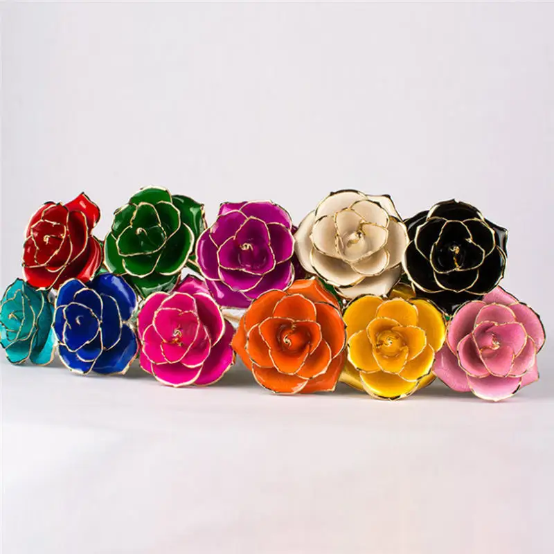 Decoration Crafts Valentine's Day Gift 24K Gold Plated Golden Rose Flower Holiday Present Wedding Party Decoration With Gift Box
Decoration Crafts Valentine's Day Gift 24K Gold Plated Golden Rose Flower Holiday Present Wedding Party Decoration With Gift Box