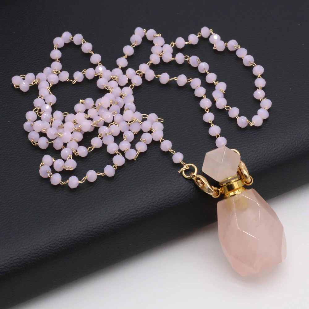 Natural Stone Pendant Rose Quartz perfume bottle Pendant for women Jewelry Making DIY Necklace Bracelet Accessories size 20x37mm
Natural Stone Pendant Rose Quartz perfume bottle Pendant for women Jewelry Making DIY Necklace Bracelet Accessories size 20x37mm