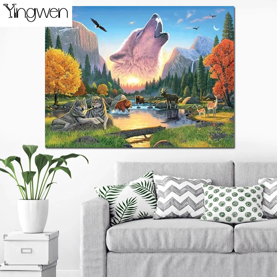 Diamond Painting Valley Wolf Animal Landscape 5D DIY Full Square Round Drill Embroidery Mosaic Cross Stitch Kits Home Decoration
Diamond Painting Valley Wolf Animal Landscape 5D DIY Full Square Round Drill Embroidery Mosaic Cross Stitch Kits Home Decoration