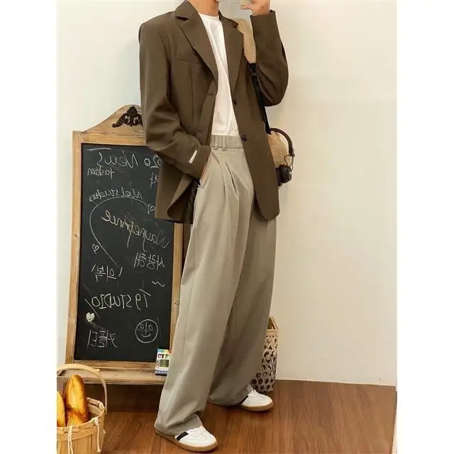 Plus Size Jacket Blazer HK Studio Retro Vintage Brown Men's Casual Design Loose Suit masculino Jaket Men Costume Fashion Genuine
Plus Size Jacket Blazer HK Studio Retro Vintage Brown Men's Casual Design Loose Suit masculino Jaket Men Costume Fashion Genuine