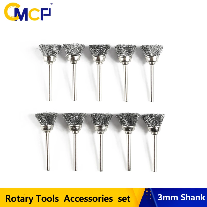 CMCP 3.0mm Shank Polishing Steel Wire Brush Abrasive Wheel Brush for Metalworking Polish Rotary Tool Accessories
CMCP 3.0mm Shank Polishing Steel Wire Brush Abrasive Wheel Brush for Metalworking Polish Rotary Tool Accessories
