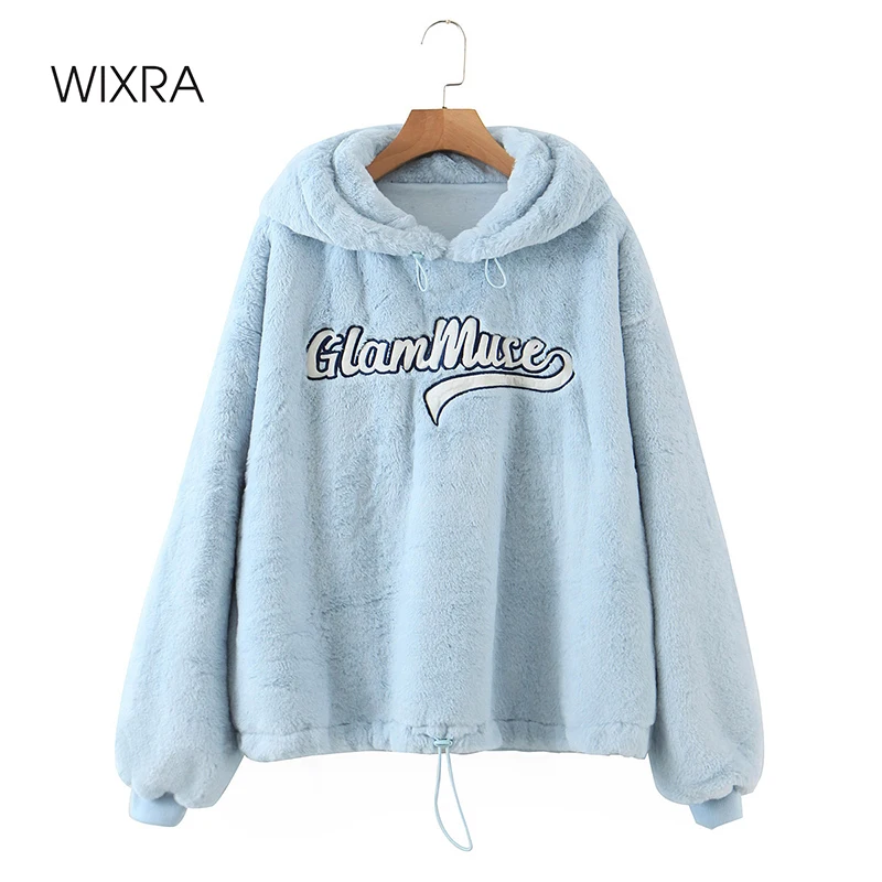 Wixra Womens Embroidery Letter Pullover Oversized Tops Ladies Rabbit Fur Hooded Streetwear Overcoat Autumn Winter
Wixra Womens Embroidery Letter Pullover Oversized Tops Ladies Rabbit Fur Hooded Streetwear Overcoat Autumn Winter