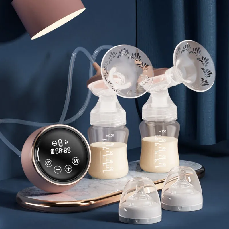 

Electric Breast Pump Double Bilateral Milker Suction Large Automatic Massage Postpartum Unilateral Baby Milk Maker Bpa-Free