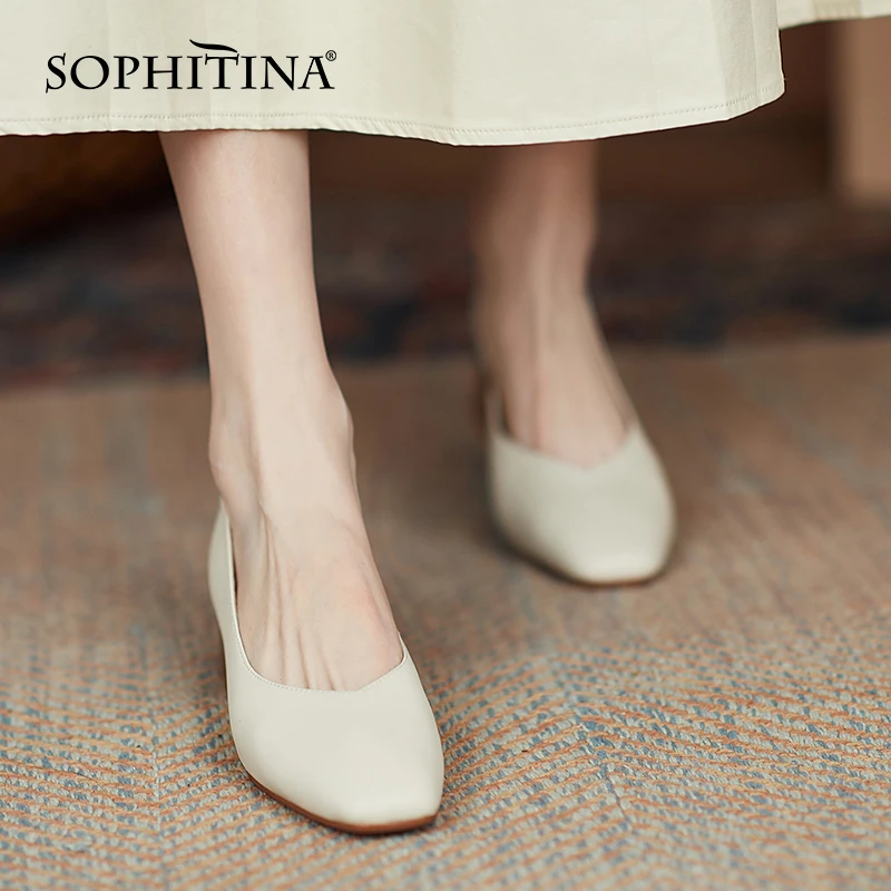 SOPHITINA Leisure Pumps Women Shallow Mouth Classic Solid Color Female Shoes Square Toe TPR Thick Heel Office Ladies Shoes AO185
SOPHITINA Leisure Pumps Women Shallow Mouth Classic Solid Color Female Shoes Square Toe TPR Thick Heel Office Ladies Shoes AO185
