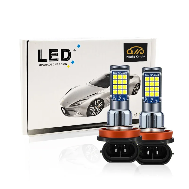 Night knight Car Fog Lamp Bulbs H7 24SMD 3030 Chip Double Color Strobe LED H1 H3 H11 H8 9005 9006 880 881 Auto Leds Fog Lights
Night knight Car Fog Lamp Bulbs H7 24SMD 3030 Chip Double Color Strobe LED H1 H3 H11 H8 9005 9006 880 881 Auto Leds Fog Lights