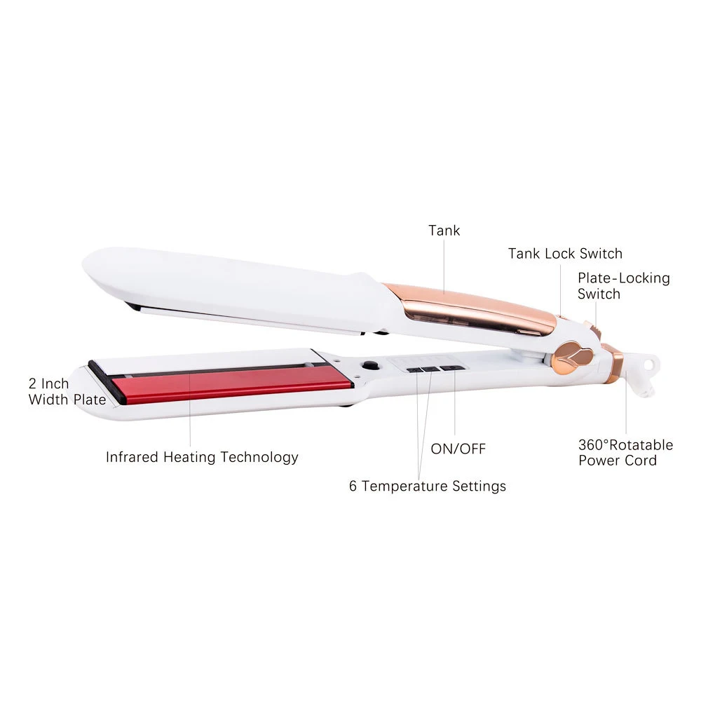 Multifunctional Electric Hair Curler Infrared Steam Spray Hair Straightener Ceramics Steam Splint Dry Wet Hair Curling Flat Iron
Multifunctional Electric Hair Curler Infrared Steam Spray Hair Straightener Ceramics Steam Splint Dry Wet Hair Curling Flat Iron