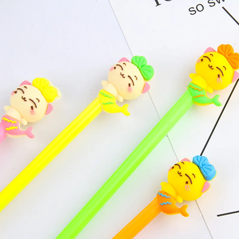 30pcs Mermaid cat neutral pen soft rubber head Mermaid black water pen student stationery
30pcs Mermaid cat neutral pen soft rubber head Mermaid black water pen student stationery