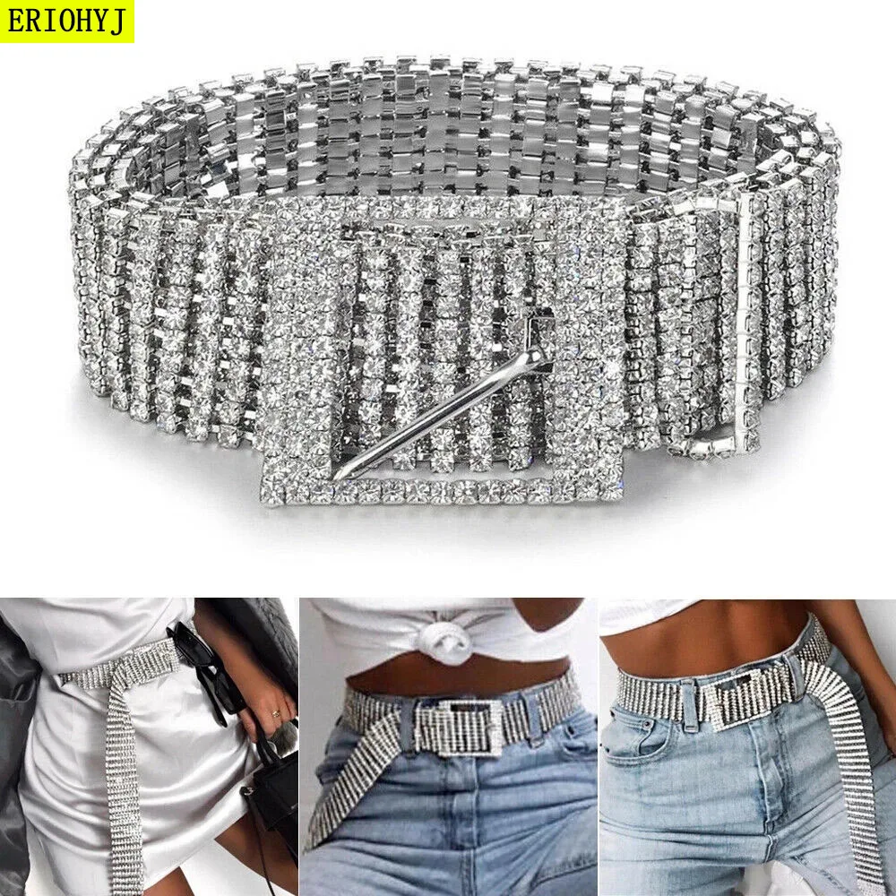 ERIOHYJ Women's Rhinestone Belt Female Bright Bride Wide Bling Crystal Diamond Waist Long Chain Belt Rhinestones Pearl Belts
ERIOHYJ Women's Rhinestone Belt Female Bright Bride Wide Bling Crystal Diamond Waist Long Chain Belt Rhinestones Pearl Belts