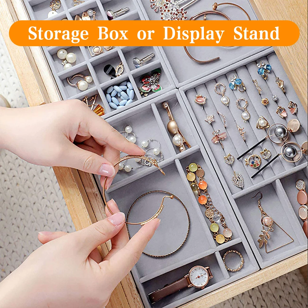 4pcs Flannel Jewelry Storage Box Stackable Exquisite Practical Jewelry Detachable Storage Box Display Storage Box Gift Box New
4pcs Flannel Jewelry Storage Box Stackable Exquisite Practical Jewelry Detachable Storage Box Display Storage Box Gift Box New
