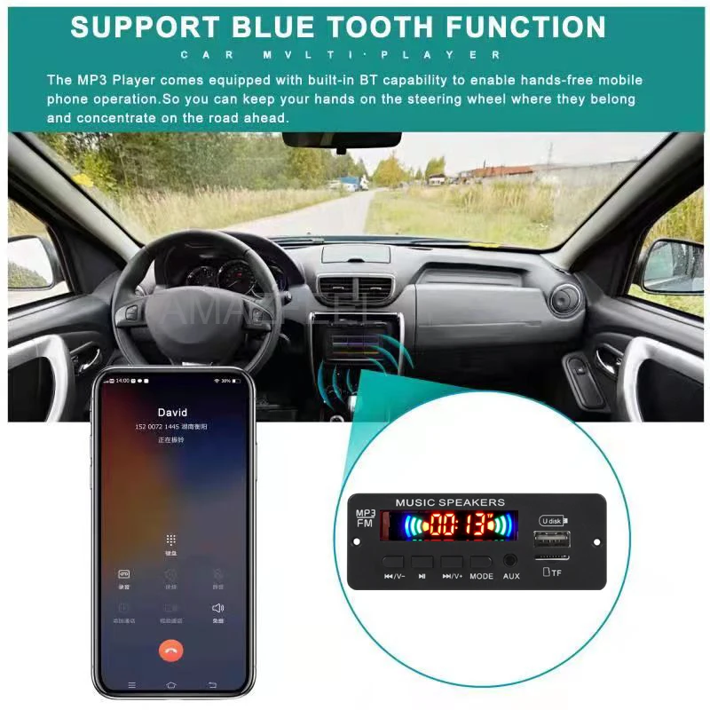 2*3W Amplifier Wireless MP3 WAV Decoder Decoding Board Module 12v Car USB MP3 Player WAV TF Card Slot / USB / FM Radio Module
2*3W Amplifier Wireless MP3 WAV Decoder Decoding Board Module 12v Car USB MP3 Player WAV TF Card Slot / USB / FM Radio Module