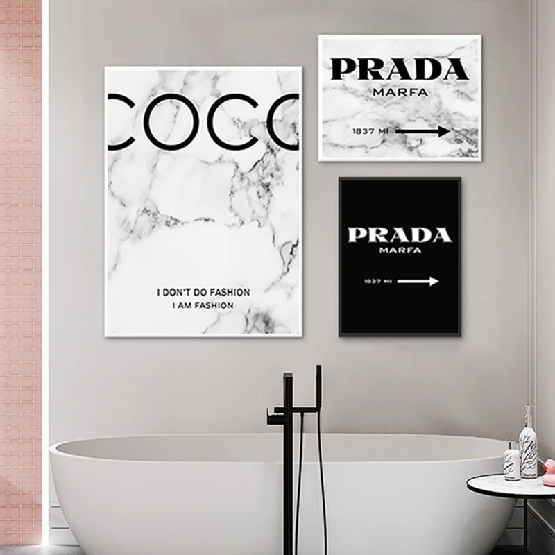 Fashion Coco Quotes Posters and Prints Modern Black White Marble Vogue-Pictures Print Canvas Painting for Living Room Home Decor
Fashion Coco Quotes Posters and Prints Modern Black White Marble Vogue-Pictures Print Canvas Painting for Living Room Home Decor