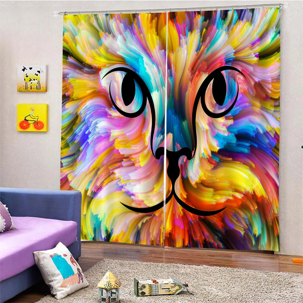 Animal Curtains Wild Tiger Lion Cat Dog Family Window Curtain Kitchen Bedroom Decorative Curtains for Living Room
Animal Curtains Wild Tiger Lion Cat Dog Family Window Curtain Kitchen Bedroom Decorative Curtains for Living Room