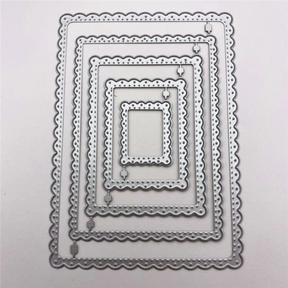 

Rectangle Curves Border Metal Cutting Dies Stencils for DIY Scrapbooking Stamping Die Cuts Paper Cards Craft