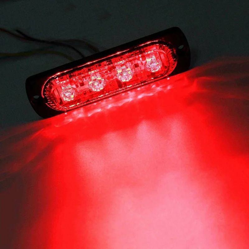 Car Working Light Fog Lamp Plastic Working 12V-24V 4LED Accessories Lens