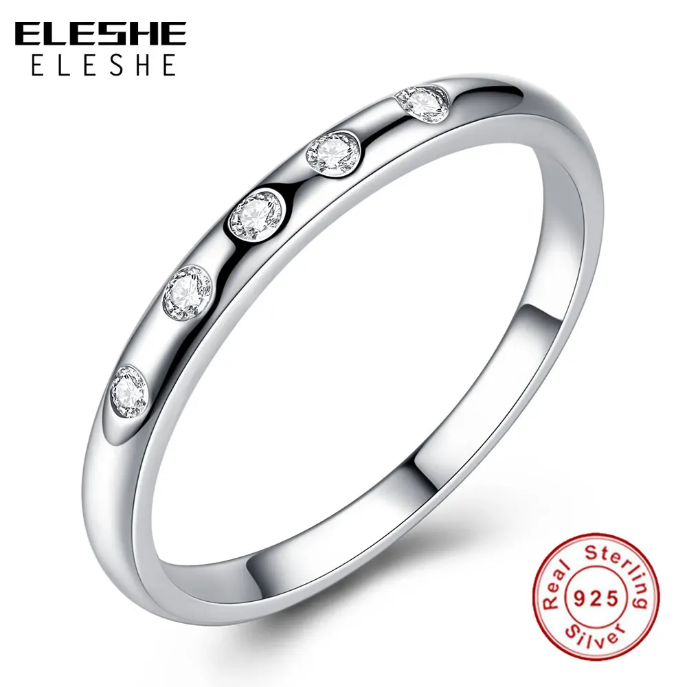 ELESHE 925 Серебряные кольца для женщин Симпатичные циркон круглый геометрический 925 Серебряное обручальное кольцо, ювелирные изделия из драго...
ELESHE 925 Серебряные кольца для женщин Симпатичные циркон круглый геометрический 925 Серебряное обручальное кольцо, ювелирные изделия из драго...