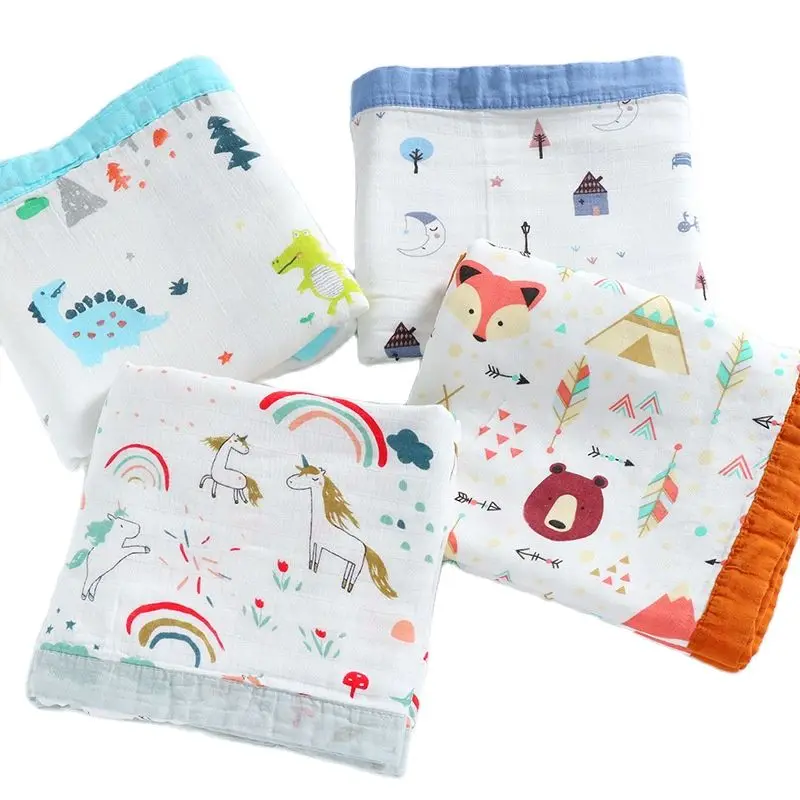 

Bamboo cotton gauze cloth baby wrapped spring summer holding newborn covered with blanket wrap towel bath towel sheet