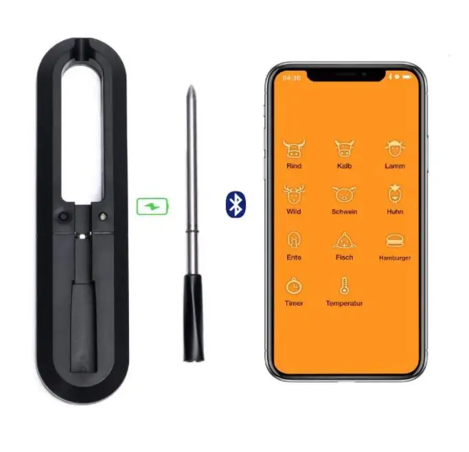 Smart Wireless Meat Food Steak Thermometer For Oven Grill Bbq Smoker Rotisserie Kitchen Smart Digital Bluetooth Thermometer
Smart Wireless Meat Food Steak Thermometer For Oven Grill Bbq Smoker Rotisserie Kitchen Smart Digital Bluetooth Thermometer