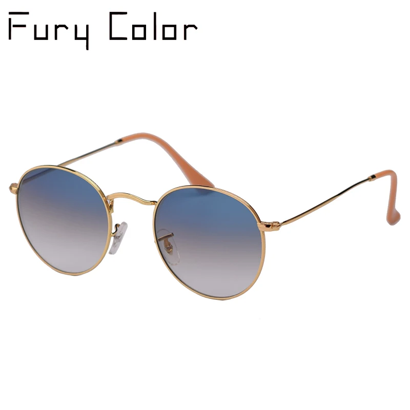 

Real Glass Lens UV400 Retro Round Sun glasses sunglasses men women luxury designer brand feminine oculos de sol 3447