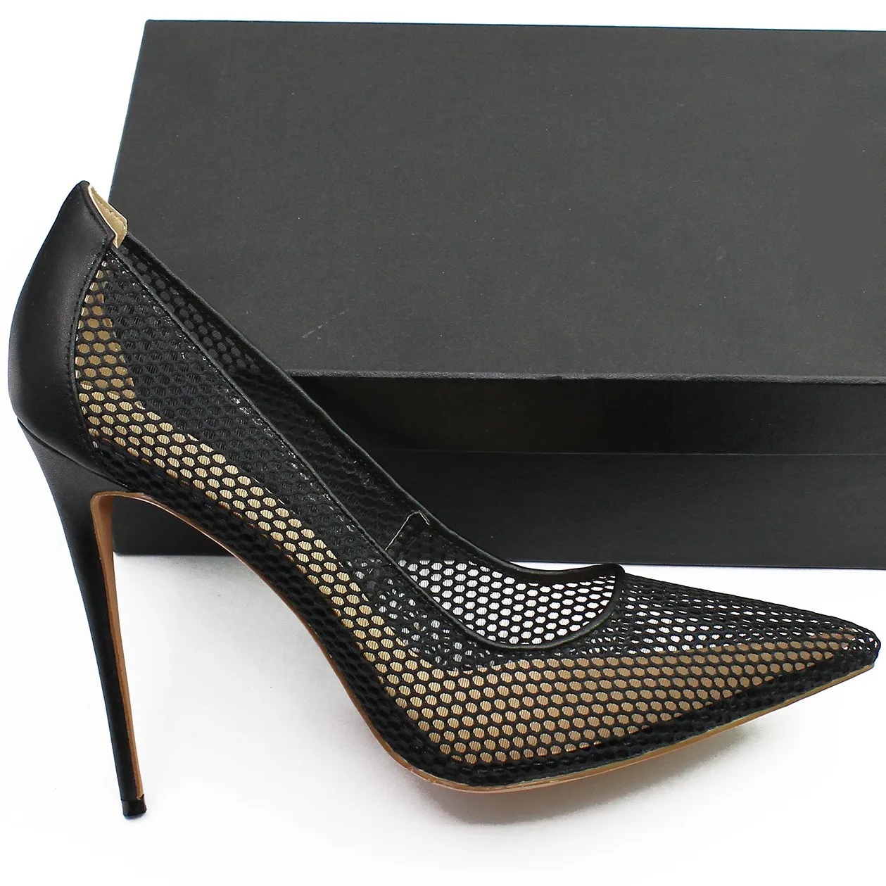 Big Size Sexy Woman Mesh Pointed Toe Thin High Heels Gold Black Wedding Shoes Women Pumps Ladies Shoes 8.5cm/10cm/12cm C015B
Big Size Sexy Woman Mesh Pointed Toe Thin High Heels Gold Black Wedding Shoes Women Pumps Ladies Shoes 8.5cm/10cm/12cm C015B