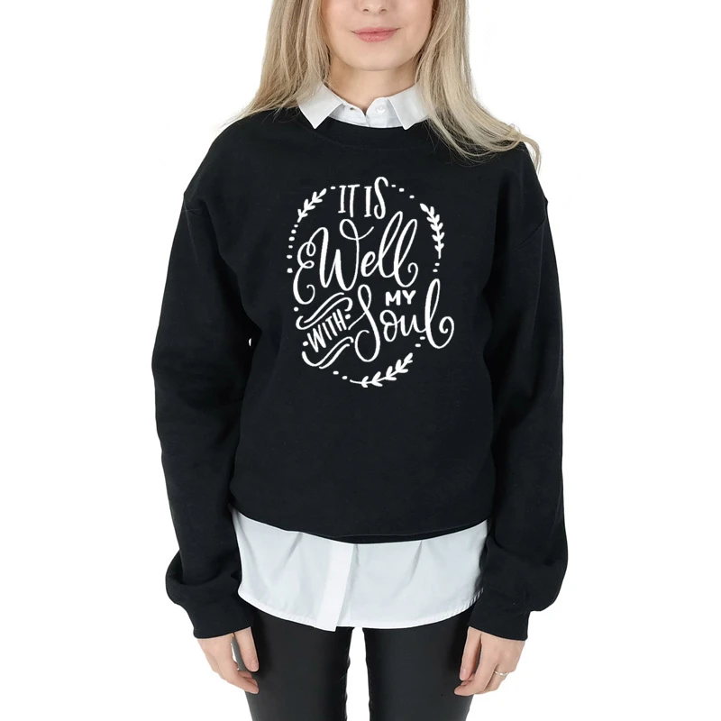 It is well with my soul sweatshirt women fashion unisex Hipster Christian baptism new season cute Pullovers drop shipping- K167
It is well with my soul sweatshirt women fashion unisex Hipster Christian baptism new season cute Pullovers drop shipping- K167